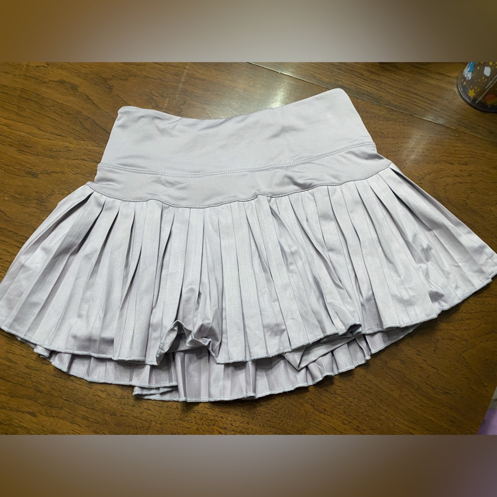 Elegant Gray Pleated Skater Skirt